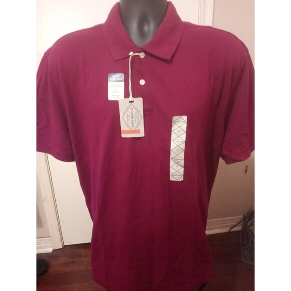 New St. John's Bay Mens Shirt XL Red Short Sleeve Polo New with Tags Legacy Polo - Picture 1 of 11